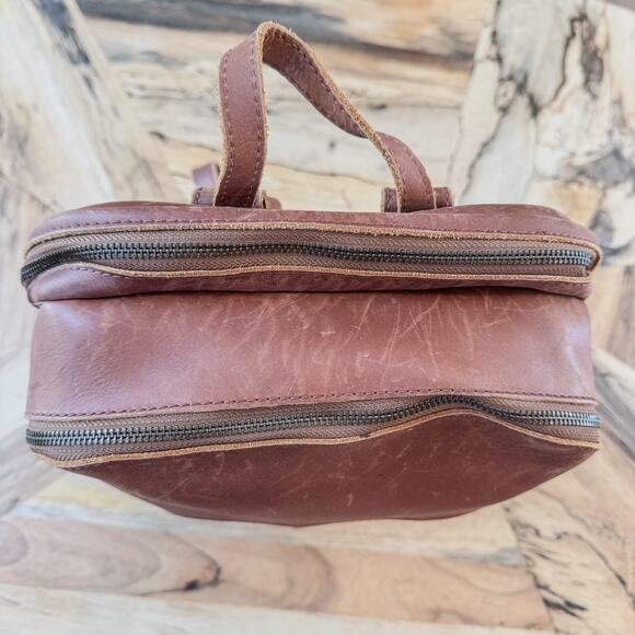 Able Local + Global Liliana Everyday Backpack Genuine Cognac Leather, Brazil - Picture 5 of 15